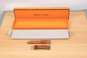 Apple Watch Hermes Hermès 45mm 44mm 42mm Single Tour Fauve Barenia Series 1-9 - Picture 1 of 7
