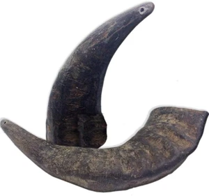 2 Pack of Buffalo Hornz Medium Long Lasting 100% Natural Water Buffalo Horn Dog - Picture 1 of 2