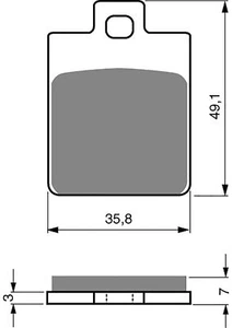 Brake Disc Pads Front R/H Goldfren for 2010 Piaggio Zip 50 (2T) - Picture 1 of 2