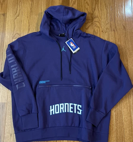 Charlotte Hornets Nike Jordan Courtside Statement Edition Pullover Hoodie 2XL Cover