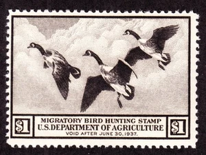US RW3 $1 Duck Hunting Mint F-VF OG H SCV $160 - Picture 1 of 2