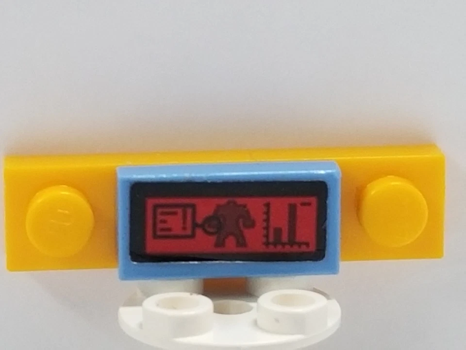 LEGO THANOS Niveles de Potencia 1x2 Escáner de Computadora Pantalla Pegatina Roja Azulejo Figura Foto 1 de 1