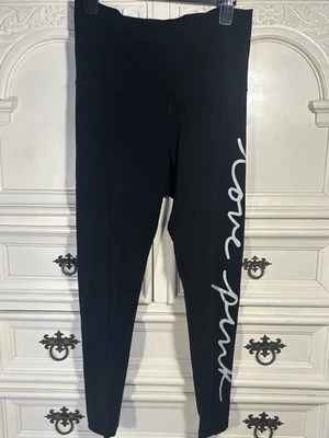 Леггинсы складные Victoria's Secret розовые активные средняя посадка размер большой черный - Изображение 1 из 4