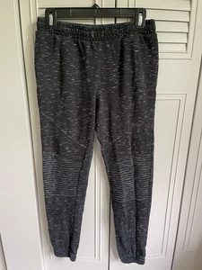 Boys Place Sport Jogger Pants XL (16) Black Gray Stretch Knit Tapered Leg - Picture 1 of 7