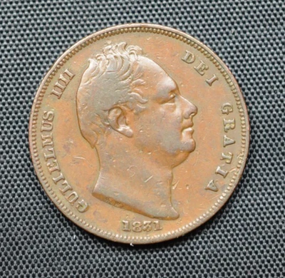 Great Britain - England 1831 Farthing.  King William IV - Image 1 of 2
