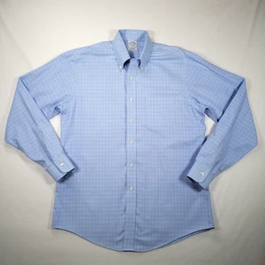 Brooks Brothers Shirt Mens 16-36 Blue Regent Non-Iron Supima Cotton Button Down - Picture 1 of 10