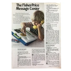 Fisher Price Message Center Telephone Toy Vintage Magazine Print Ad 1979 - Picture 1 of 2