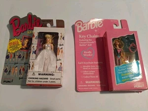 Barbie Keychains Lot of 2 Bride Ocean Friends Mattel Collectible - Picture 1 of 6