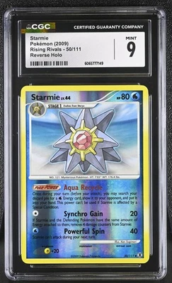 CGC 9 Starmie 50/111 Reverse Holo Rising Rivals Pokémon Card - Image 1 of 2