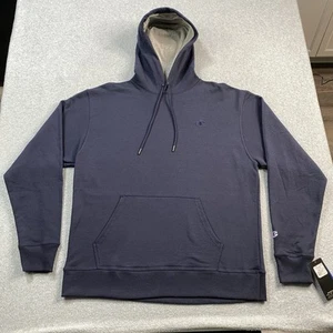 NEW Champion Hoodie Mens Large Pullover Sweatshirt Navy Blue Sports Logo NWT - Picture 1 of 15