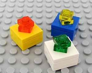 NEW 3 Lego Minifig CHRISTMAS PRESENTS w/Trans Bows-Great Santa Stocking Stuffer - Picture 1 of 1
