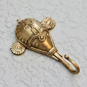 Elephant Wall Hook Bronze metal Coat Hook Antique Hanger VTG mid century modern - Picture 1 of 8