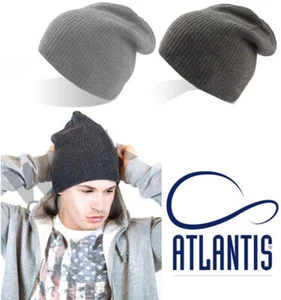 CAPPELLO INVERNALE UOMO DONNA ATLANTIS BERRETTO SLOUCH A COSTINE FREDDO NEVE - Foto 1 di 5