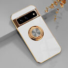 For Google Pixel 7 8 pro Ring Stand Glossy Plating Shockproof Luxury Cover Case