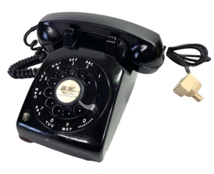 Telefono rotante vintage anni 50 Bell Western elettrico nero da scrivania modello 510 - Foto 1 di 16
