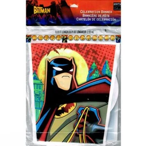 Batman Begins Happy Birthday Banner Jointed Plastic Hanging Party Decoration New - Picture 1 of 1