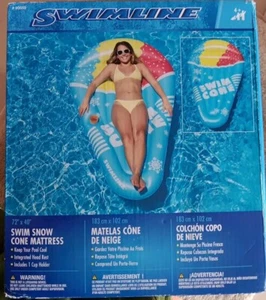Inflatable Swimming Cone Mattress for Pool Ages 4 and up Kids Fun Relax Sun NIB - Picture 1 of 4