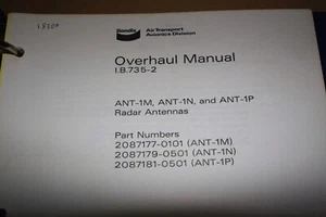 Bendix KingANT-1M/1N /1P Radar Antennas Overhaul manual IB735-2 - Picture 1 of 1