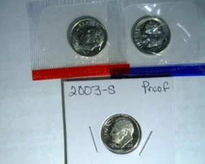 PDS Roosevelt 2003 monedas de diez centavos sin usar como nuevo violonchelo y prueba - Imagen 1 de 2