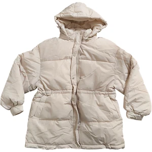 NA-KD Winter Jacke Damen Wattiert Sand Beige Gr. 36 Oversize Warm Gefüttert Neu - Bild 1 von 3