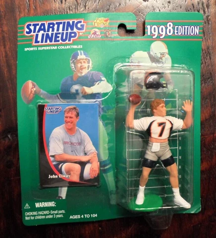 John Elway 1998 Starting LineUp action figure card Denver Broncos SLU sealed Cover