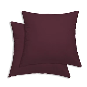 2er Set Kissenbezug Kissenhülle 80x80 cm bordeaux Uni Kopfkissenbezug Baumwolle - Bild 1 von 5