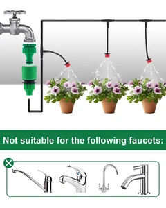 82FT Drip Irrigation System Kit - Garden Watering System with 1/4" Drip Irrig... - Picture 1 of 12