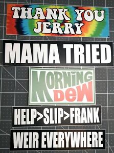 5-pack Grateful Dead Bumper Stickers V1 Jerry Garcia Help Slip Frank Morning Dew