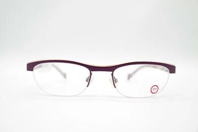 Etnia Barcelona Lausanne Purple Brown Half Rim Glasses Frame New - Image 1 of 4