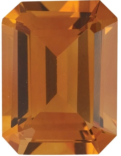 Natural Fine Deep Orange Gold Citrine - Emerald Cut - Brazil - AAA Grade - Image 1 of 1
