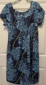 Vintage Royal Creations Hawaii 4XL MuuMuu Floral Dress Blue Lounge - Picture 1 of 6