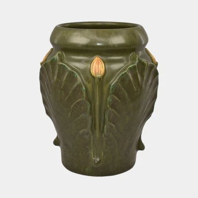 Ephraim Faience 2021 Hand Made Pottery Apple Leaf Redux Vase Ceramic Vase - Image 1 of 4