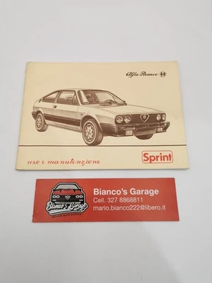 Libretto uso e manutenzione Alfa Romeo Alfasud Sprint - Immagine 1 di 4