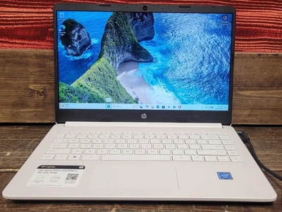 HP 14in Laptop (14-dq0052dx) (Intel Celeron N4120/4GB/64GB) & Charger - Image 1 of 4