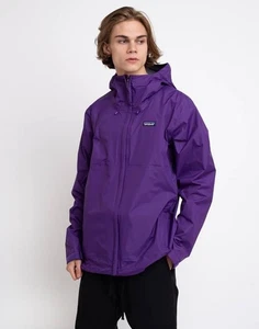 Patagonia Torrentshell Jacket Men’s L Purple H2No Waterproof Rain Shell Hooded - Picture 1 of 12