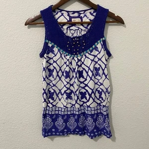 Top Anthropologie Meadow Rue Avellana para mujer talla XS sin mangas crochet boho - Imagen 1 de 8