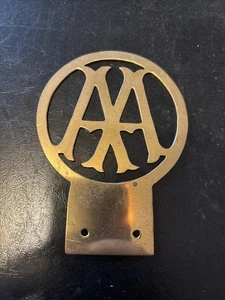 Classic Car Vintage Replica AA Stenson Cooke Brass Car Motorcycle Badge Emblem - Picture 1 of 4