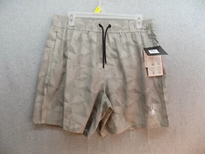 Swim Shorts Trunks Spyder Mens Lined Pocket Size Medium Gray Elastic Waist - Picture 1 of 4