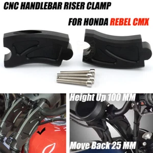 Elevadores de manillar adaptadores de abrazadera de elevación para Honda Rebel CMX500 CMX300 - Imagen 1 de 9