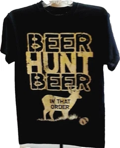 Classic Teaze Men T Shirt Size Small Hunting Graphic Black - Picture 1 of 4