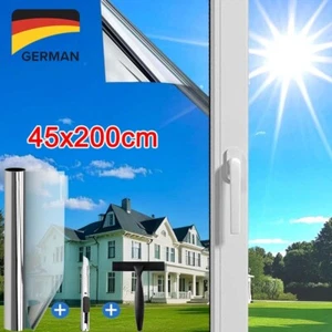 Spiegelfolie Fensterfolie Spiegel Folie 45x200cm Fenster Glas Scheiben Spion UV - Bild 1 von 18