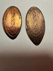 2 monedas alargadas St Augustine Florida Light House centavos - Imagen 1 de 5