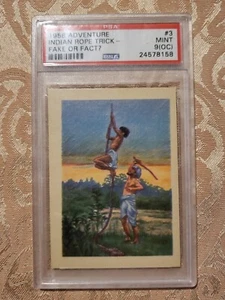 1956 Topps Adventure Indian Rope Trick #3 PSA 9 OC - Picture 1 of 2