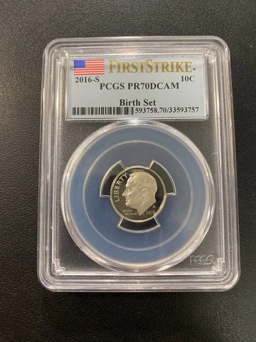2016 S PROOF ROOSEVELT DIME PCGS PR-70 DCAM - CLAD PROOF - CERTIFIED SLAB - 10C Cover