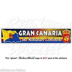 Pegatina GRAN CANARIA Bandiera-Stemma Isole Canarie Spagna Islas Canarias Adesivo - Imagen 1 de 1