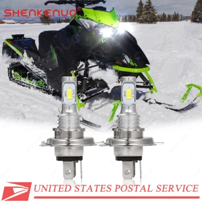 For Arctic Cat M8000 2014-2019 2x Bulbs H4 9003 LED Headlight 6000K 2000LM White - Image 1 of 4