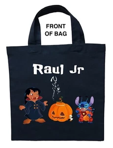 Lilo and Stitch Trick or Treat Bag, Personalized Lilo and Stitch Halloween Bag - Picture 1 of 2