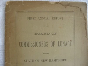 1890 First Annual Report-Board of Commissioners of Lunacy-State New Hampshire - Picture 1 of 12