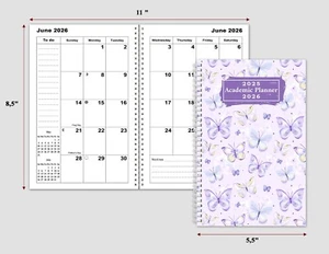 2025-2026 Student Academic Planner Calendar - School College Weekly Agenda #033 - Picture 1 of 8