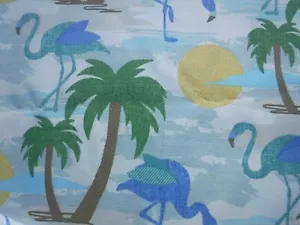 18" x 18" Indoor / Outdoor Pillow Cover With Blue Flamingos And Palm Trees - Picture 1 of 1